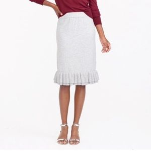 J. Crew Ruffle Hem Sweater Skirt